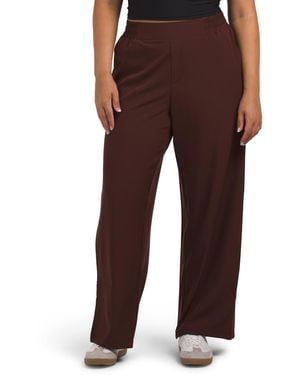 TJ Maxx Woven Wide Leg Pants, Spandex/Polyester - Brown