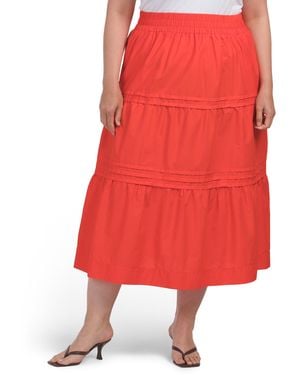 TJ Maxx Plus Cotton Lux Tiered Maxi Skirt For