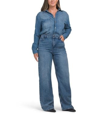 TJ Maxx Denim Jumpsuit For Cotton/Polyester - Blue