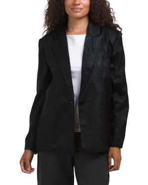 TJ Maxx Wide Lapel Blazer, Polyester - Black