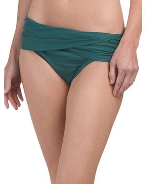 TJ Maxx Kore Sarong Hipster Swim Bottoms For Nylon/Spandex/Polyester - Green