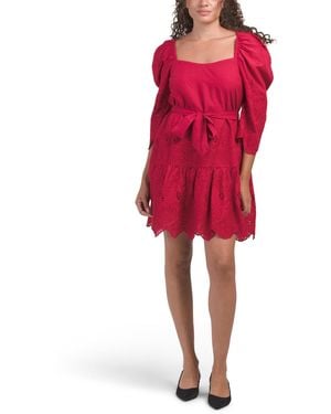 TJ Maxx Minta Mini Dress For Cotton - Red