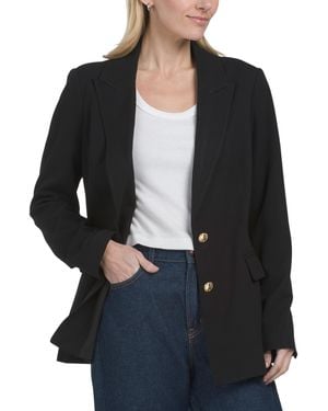TJ Maxx Barcelona Crepe Blazer, Spandex/Polyester/Rayon - Black