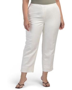 TJ Maxx Plus Linen Blend Pants For Polyester/Linen/Viscose - Gray