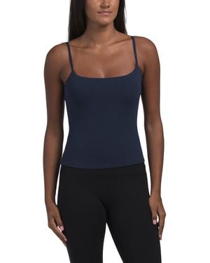 TJ Maxx Adjustable Strap Double Layer Chelsea Bra Tank Top For Nylon/Spandex/Polyester - Blue