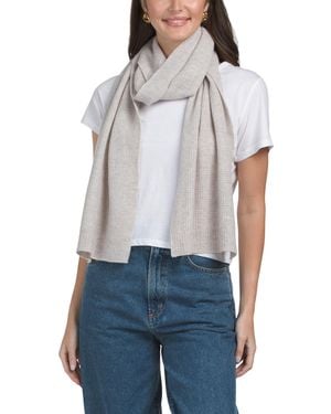 TJ Maxx Cashmere Plush Waffle Stitch Scarf For - Blue