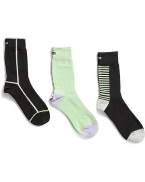 TJ Maxx 3Pk Ready For Everything Crew Socks For Spandex/Cotton/Polyester - Black