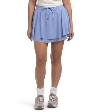 TJ Maxx Double Layer Skort, Spandex/Polyester - Blue