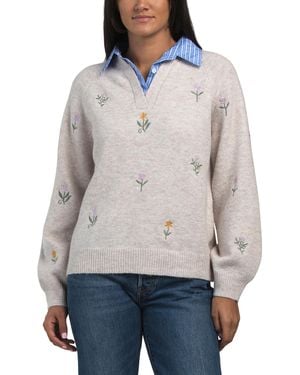 TJ Maxx Twofer Sweater, Spandex/Polyester - Gray