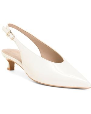 TJ Maxx Patent Leather Nicolette Dress Slingback Heels For - White