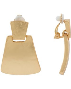 TJ Maxx Hammered Clip On Earrings - Metallic