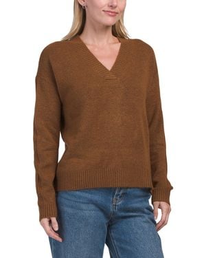 TJ Maxx Ambrose V-Neck Sweater, Spandex/Polyester/Acrylic - Brown