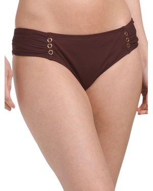 TJ Maxx Amy Tab Side Swimsuit Bottoms For Nylon/Spandex - Brown