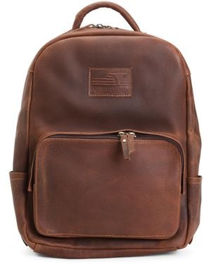 TJ Maxx Leather Slim Backpack For - Brown