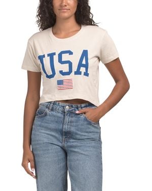TJ Maxx Usa T-Shirt, Cotton/Polyester - Blue