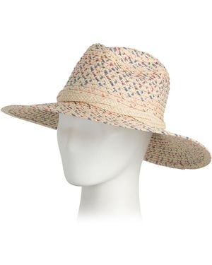 TJ Maxx Paper Cheers Woven Braided Fedora - White