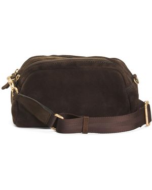 TJ Maxx Suede Camera Bag Tassel For /Suede - Brown