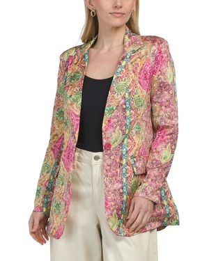 TJ Maxx Paisley Floral Blazer For Polyester - Multicolor