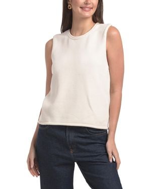 TJ Maxx Shell Sweater Tank, Cotton/Polyester - White