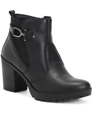 TJ Maxx Leather Heeled Boots For - Black