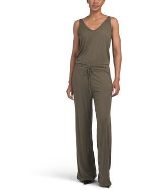 TJ Maxx Krislyn V-Neck Wide Leg Jumpsuit For Modal/Cotton - Multicolor