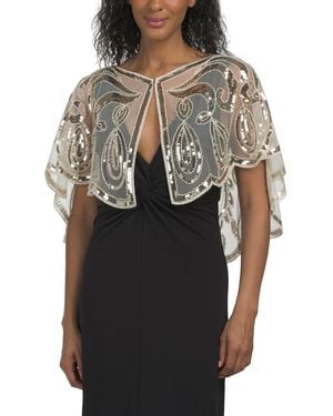 TJ Maxx Evening Capelet For Polyester - Black