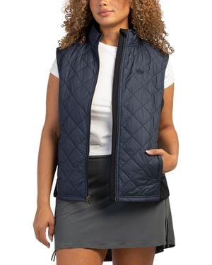 TJ Maxx Full Zip Vest, Spandex/Polyester - Blue