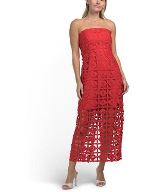 TJ Maxx Kait Tile Lace Dress For Spandex/Polyester - Red