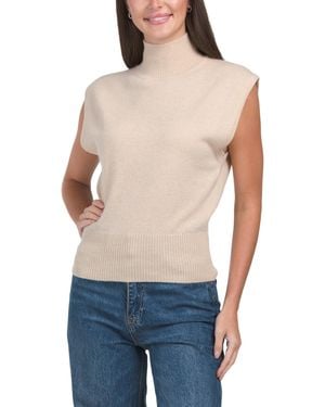 TJ Maxx Cashmere Turtleneck Sweater Vest For - Blue