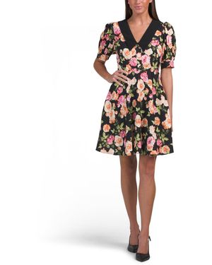 tj maxx fit and flare dresses TJ Maxx Plunge Knit Fit And Flare Dress For Polyester/Rayon in Pink