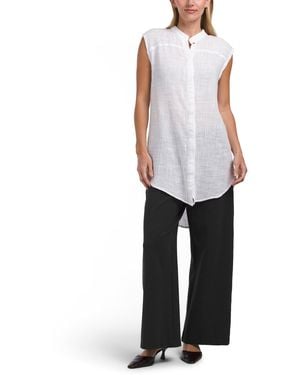 TJ Maxx Janiva Button Down Top For Cotton - White
