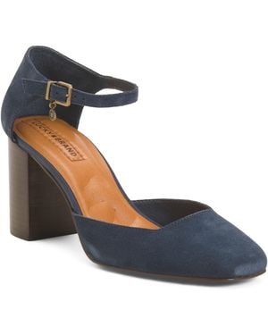 TJ Maxx Suede Kanira Heeled Mules For - Blue