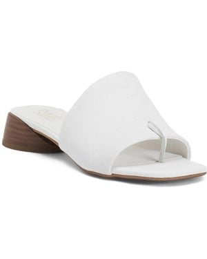 TJ Maxx Wide Leather Loran Heeled Sandals For - White