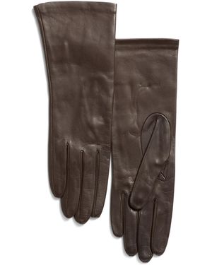 TJ Maxx Leather Basic Gloves With Silk Lining For - Brown