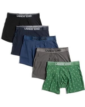 TJ Maxx 5Pk Knit Boxer Briefs For Spandex/Cotton/Polyester - Blue