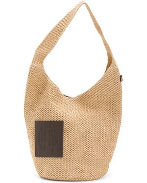 TJ Maxx Tote With Patch For Leather - White