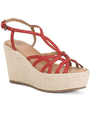 TJ Maxx Leather Eloise Wedges For - Pink
