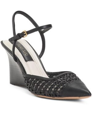 TJ Maxx Cherie Wedge Heels For Leather - Metallic