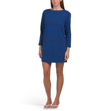 TJ Maxx Mariner Mini Dress For Cotton - Blue