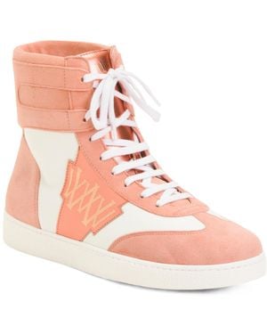 TJ Maxx Leather Velocis High Top Sneakers For Leather/Suede - Pink