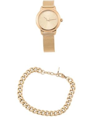 TJ Maxx Angel Stainless Steel Watch And Bracelet Set - White
