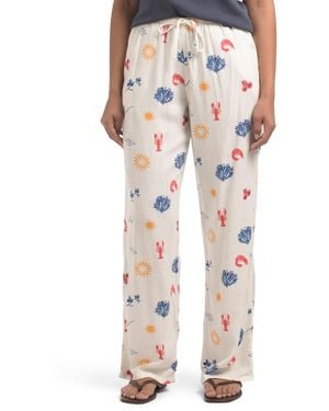 TJ Maxx Printed Linen Blend Pants, Linen/Viscose - Multicolor