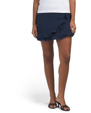TJ Maxx Ruffle Pull On Skort For Spandex/Polyester - Blue
