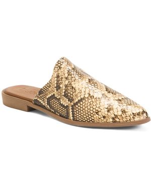 TJ Maxx Patent Leather Bambi Comfort Mules For - Metallic