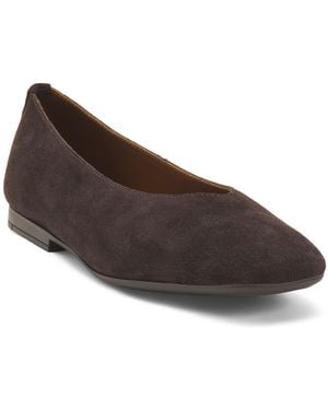 TJ Maxx Suede Square Toe Flats For Leather/Suede - Brown