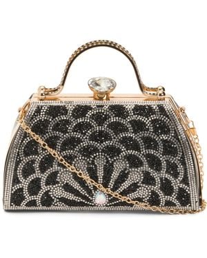 TJ Maxx Crystal Stones Clutch Bag For Leather - Black