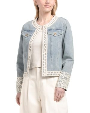 TJ Maxx Jacket With Trim Detail For - Blue