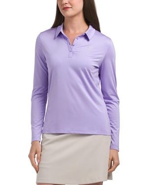 TJ Maxx Upf 50 Abbey Long Sleeve Collared Top For Spandex/Polyester - Purple