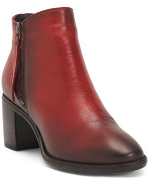 TJ Maxx Leather Talita Booties For - Red