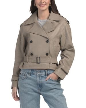 TJ Maxx Leather Trisha Jacket For Polyester/Leather - Gray